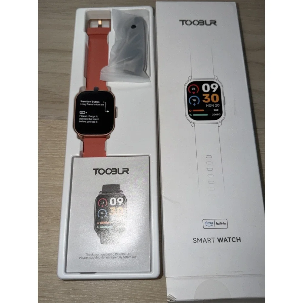 T20~TOOBUR Smart Watch For Men/Women, Waterproof Smartwatch Bluetooth IP68